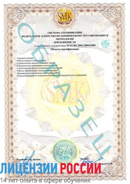 Образец сертификата соответствия (приложение) Тихорецк Сертификат OHSAS 18001