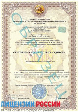Образец сертификата соответствия аудитора Тихорецк Сертификат ISO 13485