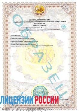 Образец сертификата соответствия (приложение) Тихорецк Сертификат ISO 9001